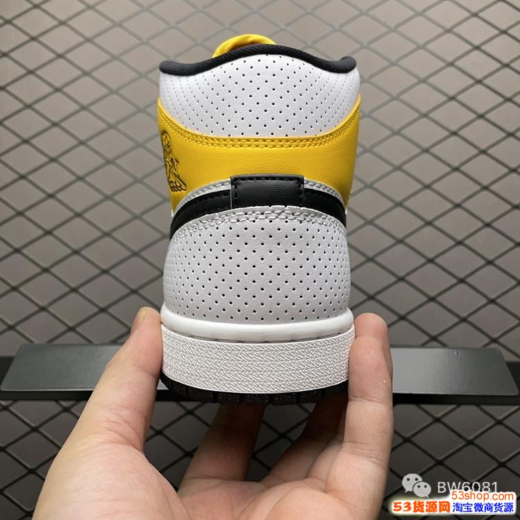 耐克NIKE乔丹一代中帮AJ1文化运动篮球鞋BQ6472-107