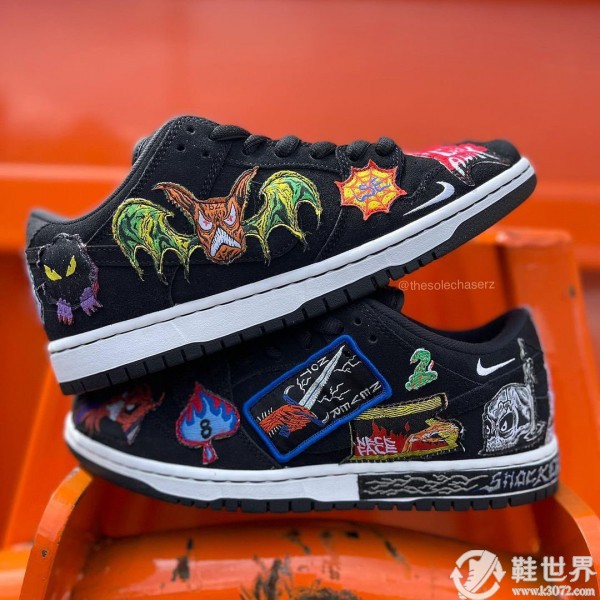 Neckface,Nike,SB Dunk Low 2022 万圣节 Dunk SB 提前曝光！你给打几分？