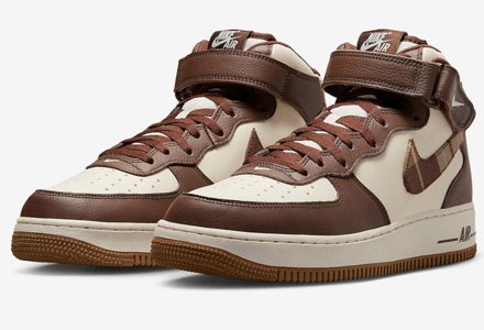 全新 Nike Air Force 1 Mid “Brown Plaid”发售信息